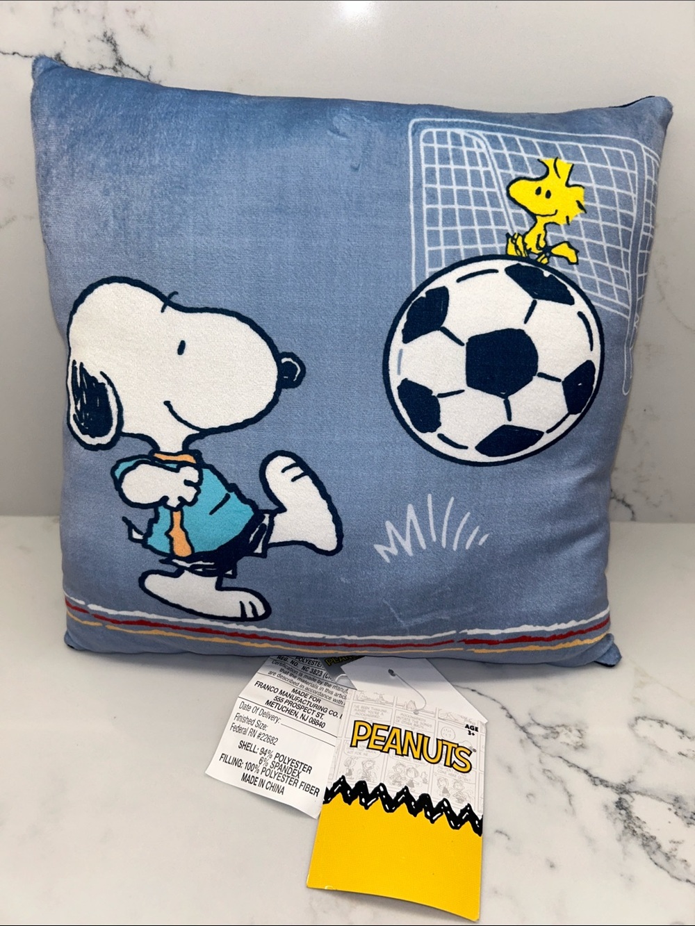 Peanuts Snoopy & Woodstock Soccer Pillow